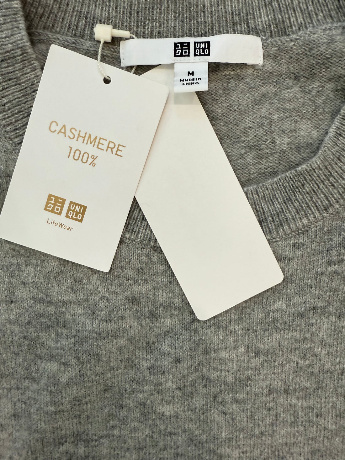 Uni Qlo Gray Cashmere Sweater- M