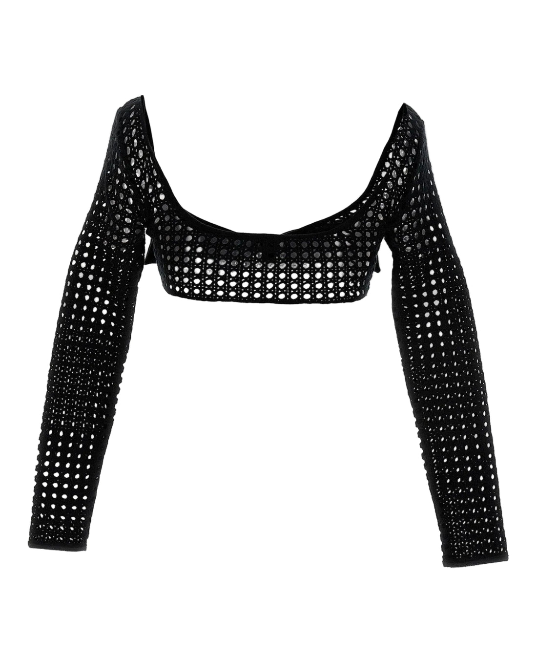 Giambattista Valli Cropped Macrame Bow Top - 40