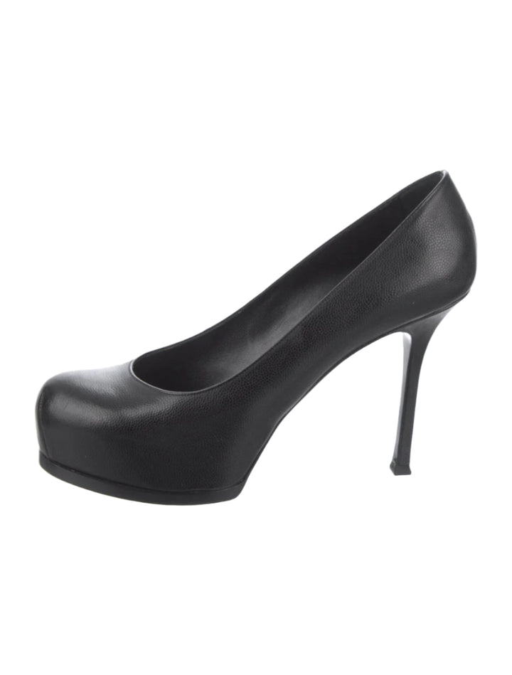 Yves Saint Laurent Black Leather Pumps- 39