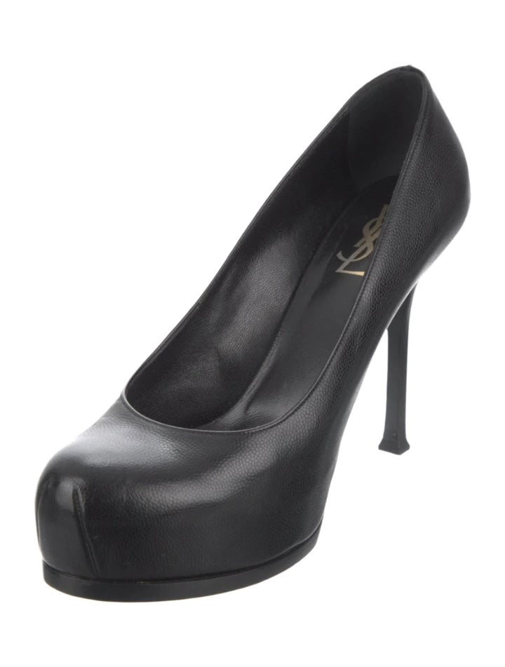 Yves Saint Laurent Black Leather Pumps- 39