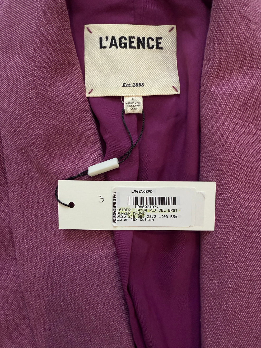 L'Agence Jayda Rlx Dbl Brst Blazer Mauve- 2