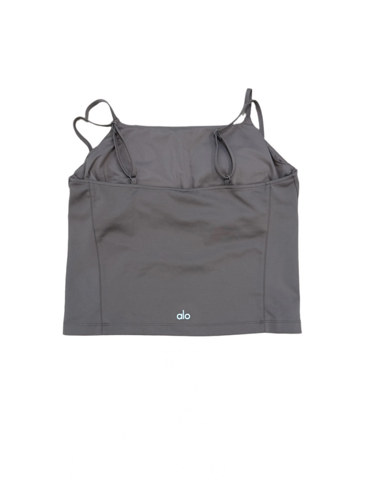 alo Airlift Street Goddess Bra/Tank in Gravel- L