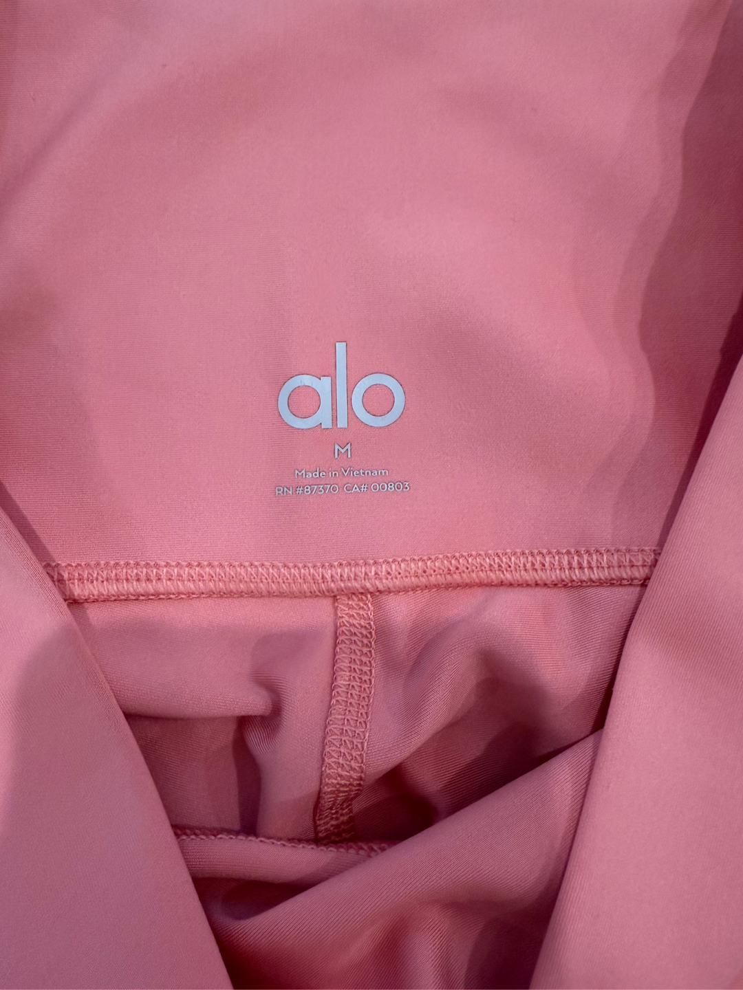 alo 7/8 High-Waist Airlift Legging in Strawberry Lemonade- M