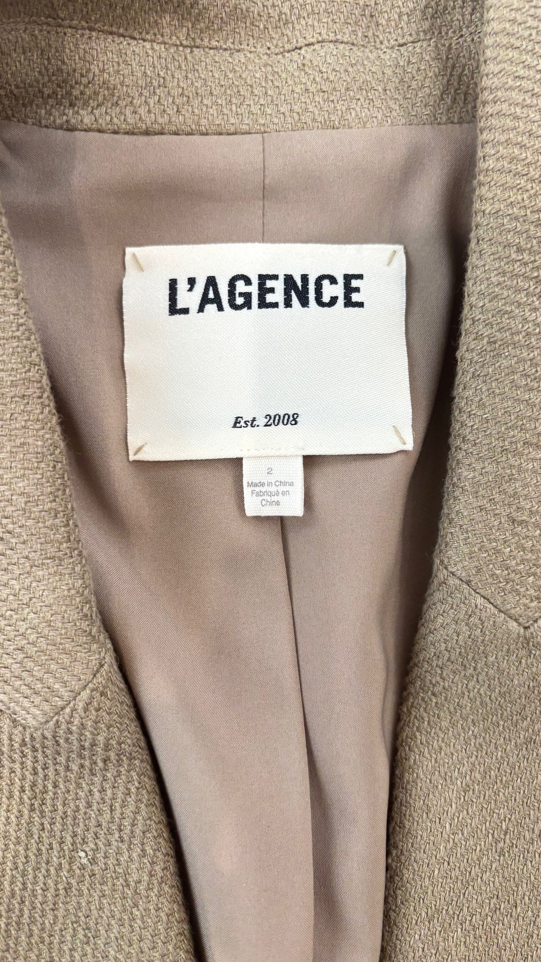 L'Agence Green Kenzie Double-Breasted Blazer - S