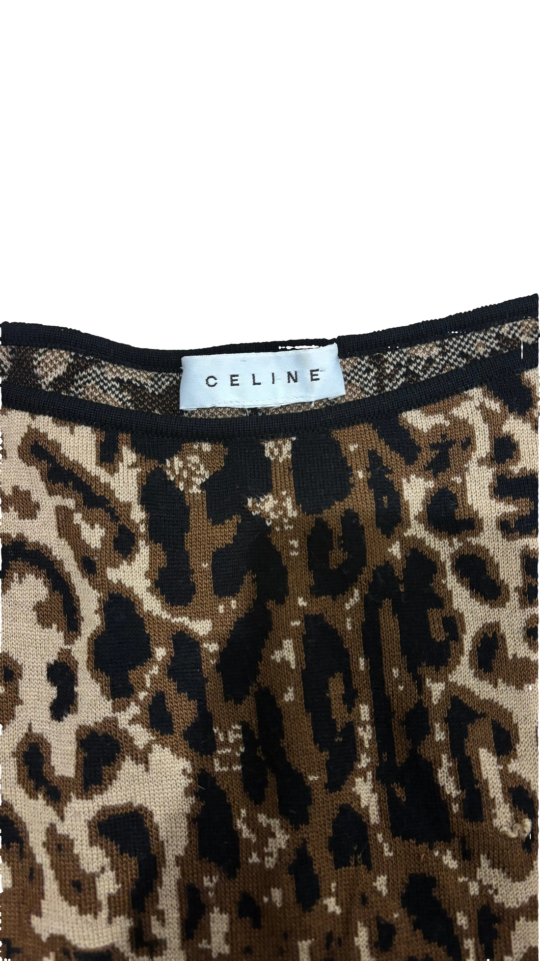 Celine Cheetah Quater Sleeve Top - S