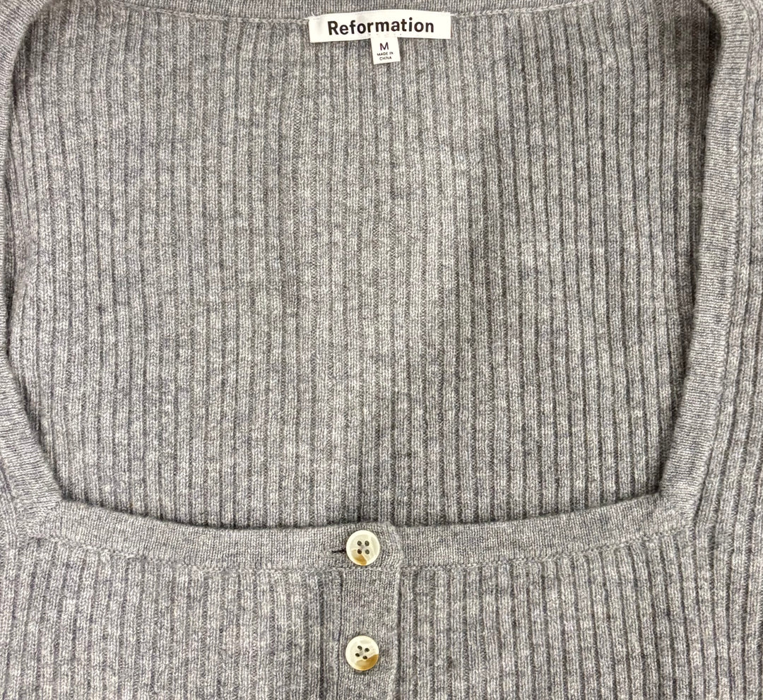Reformation Knit Square Neck Top - M