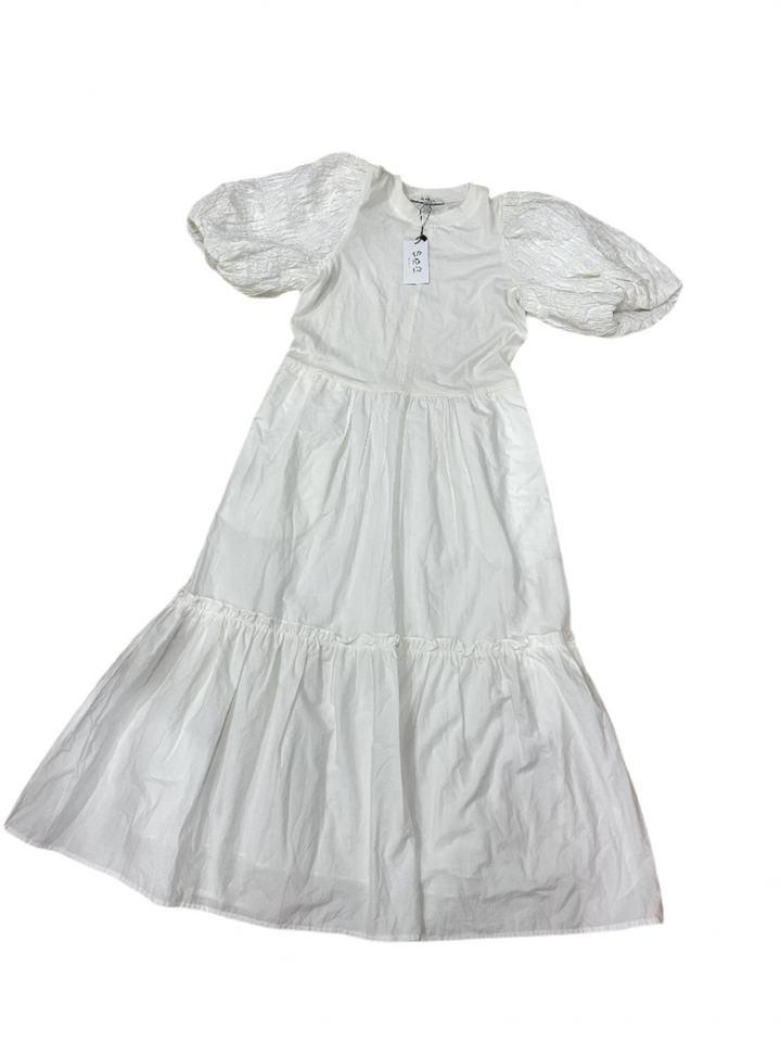 Sea New York Renee Cotton Puff Sleeve Dress White -XS