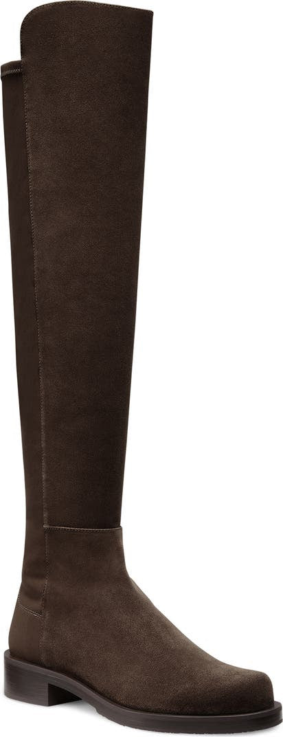 STUART WEITZMAN BROWN SUADE KNEE HIGH BOOTS