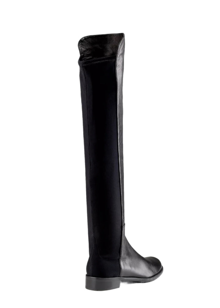 STUART WEITZMAN BLACK LEATHER KNEE HIGH BOOTS