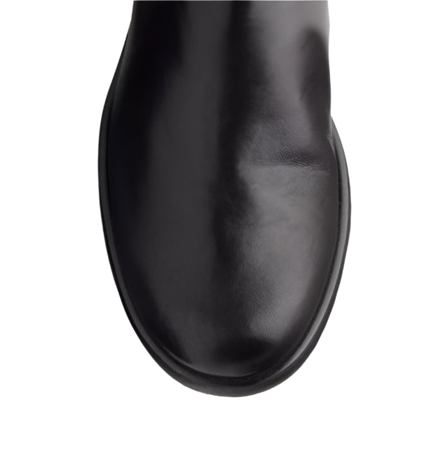 STUART WEITZMAN BLACK LEATHER KNEE HIGH BOOTS