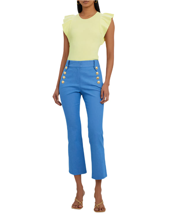 ALC HOLLY RUFFLED TANK TOP NEON YELLOW