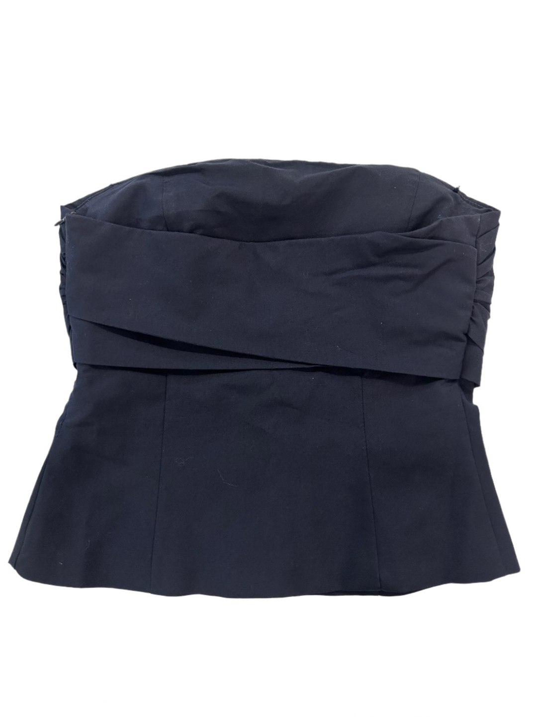 Zara Navy Blue Classy Buttondown Tube Top - XS