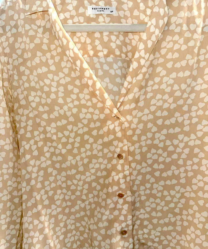 Equipment Femme Heart Blouse- Size Small