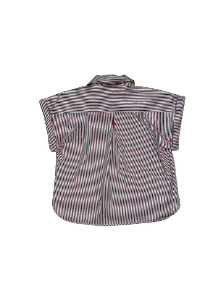 TuckerNuck Red and Blue Stripe Scottie Shirt - XS