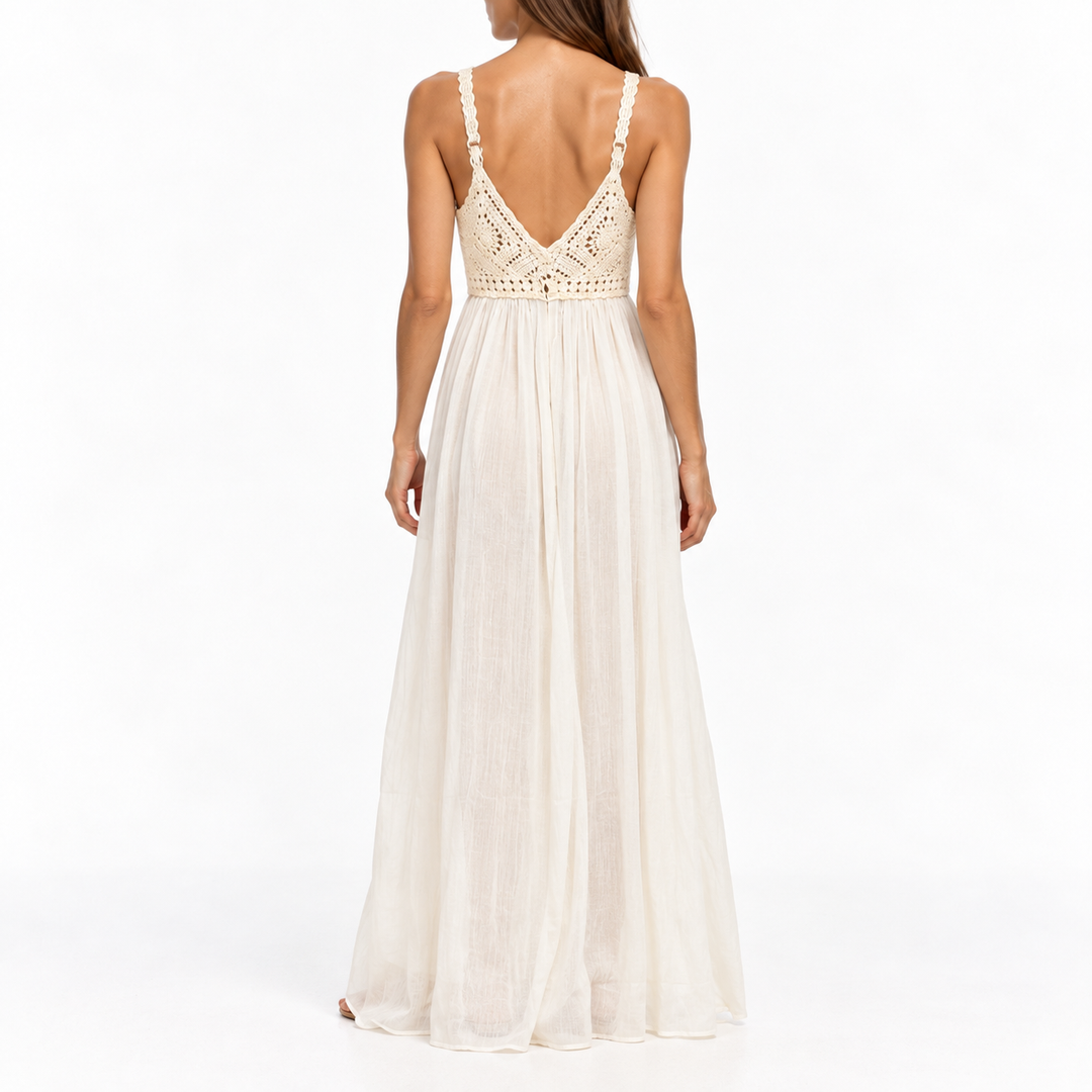 ba&amp;sh FIRENZA Crochet Maxi Dress, Off-White -  0