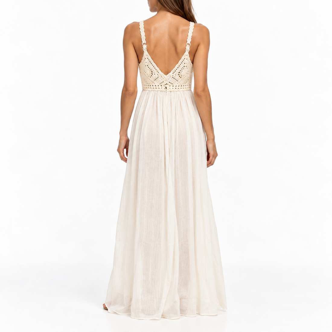 ba&sh FIRENZA Crochet Maxi Dress, Off-White -  0