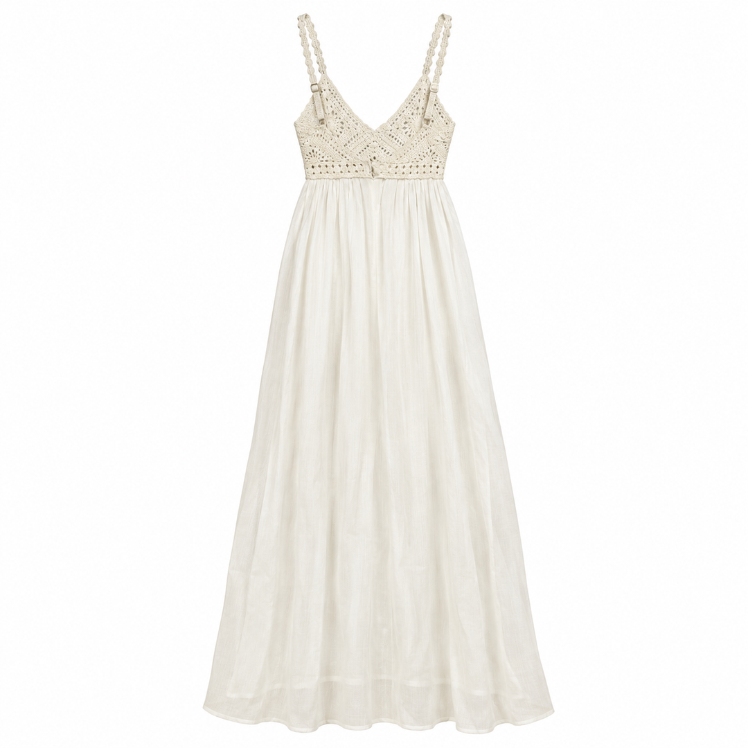 ba&amp;sh FIRENZA Crochet Maxi Dress, Off-White -  0