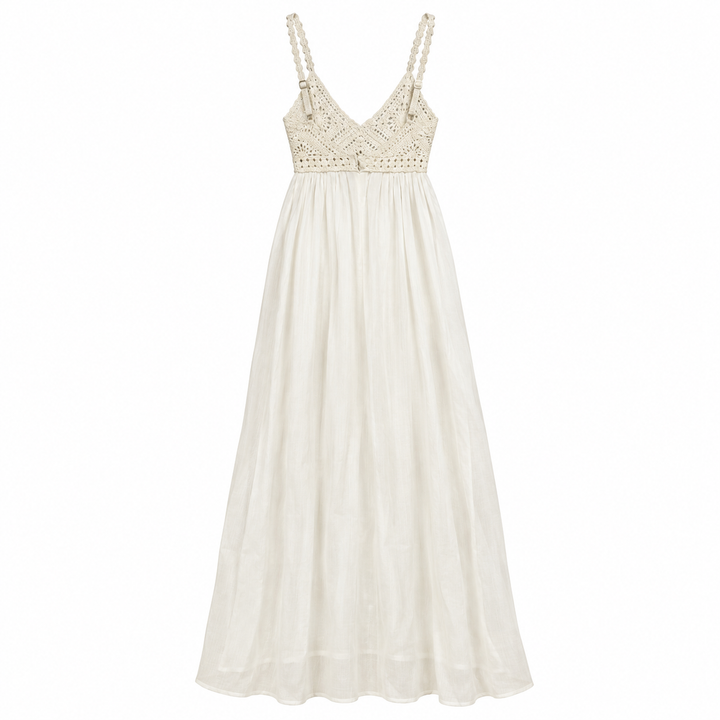 ba&amp;sh FIRENZA Crochet Maxi Dress, Off-White -  0