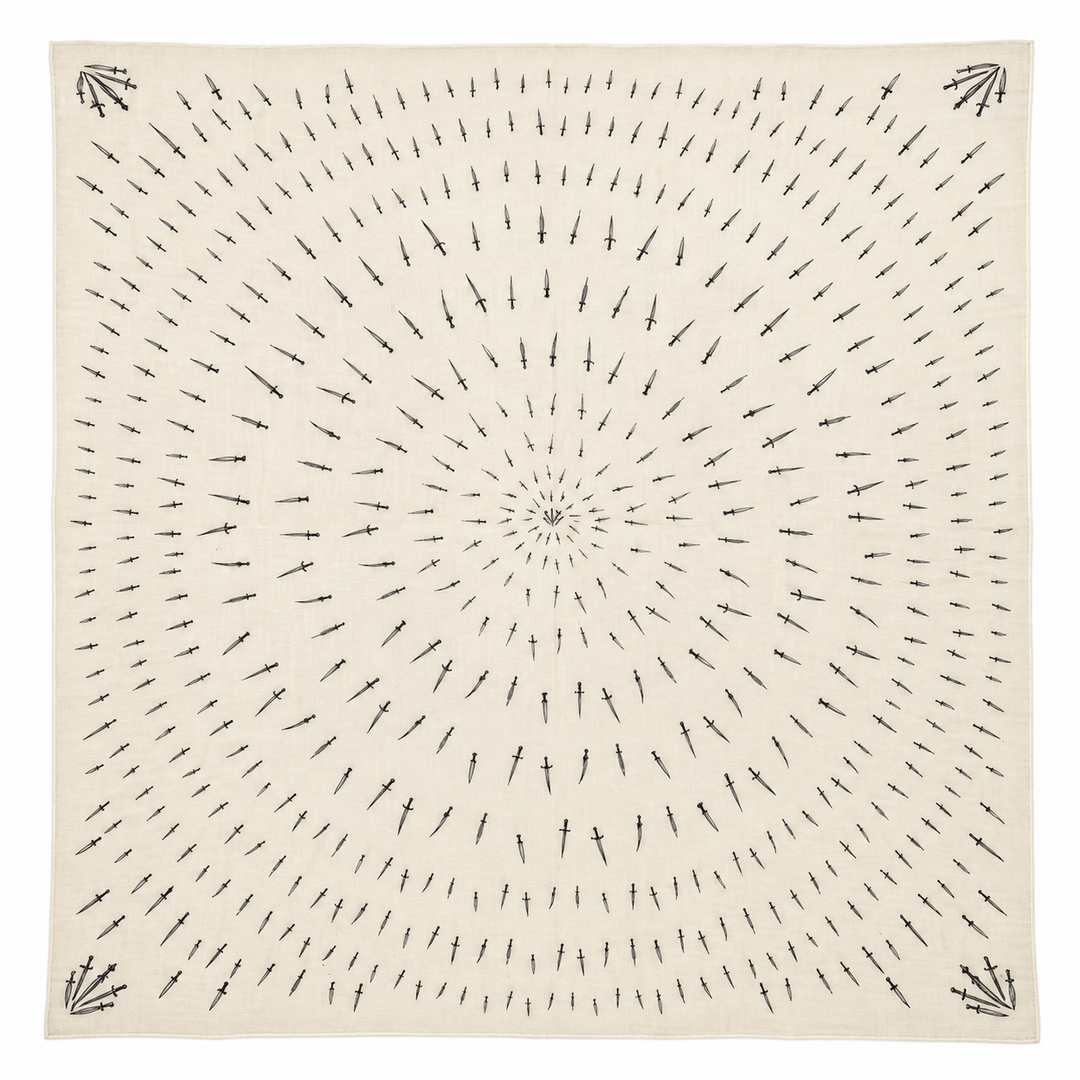 Rag &amp; Bone Classic Dagger Wool Scarf - Ivory/Black - 100% Wool
