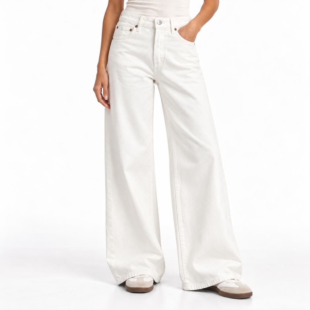 AGOLDE White Wide-Leg Jeans - 27