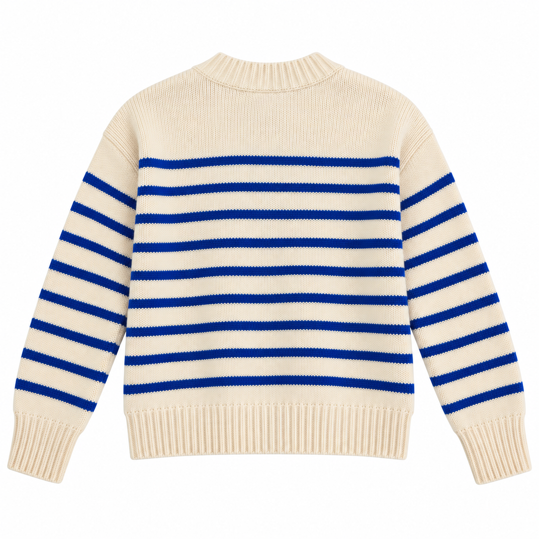 La Ligne Marin Wool-Cashmere Striped Sweater - M