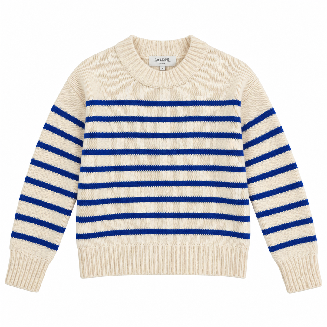 La Ligne Marin Wool-Cashmere Striped Sweater - M