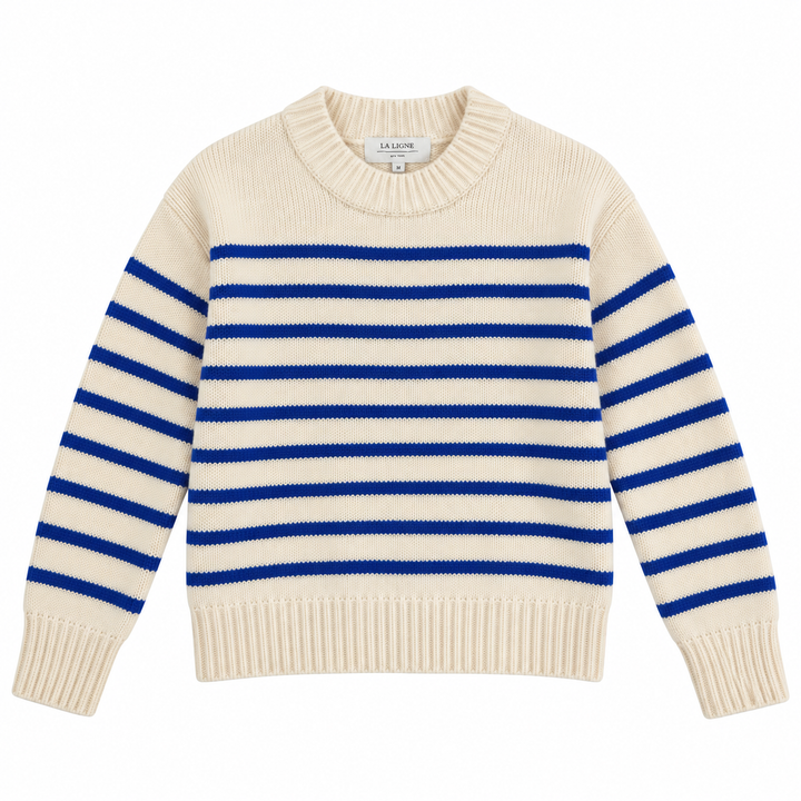 La Ligne Marin Wool-Cashmere Striped Sweater - M