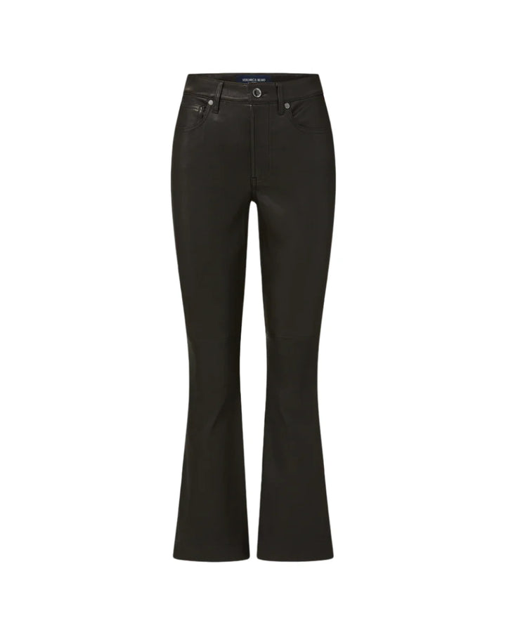 Veronica Beard Carson Leather Kick-Flare Pant- 27