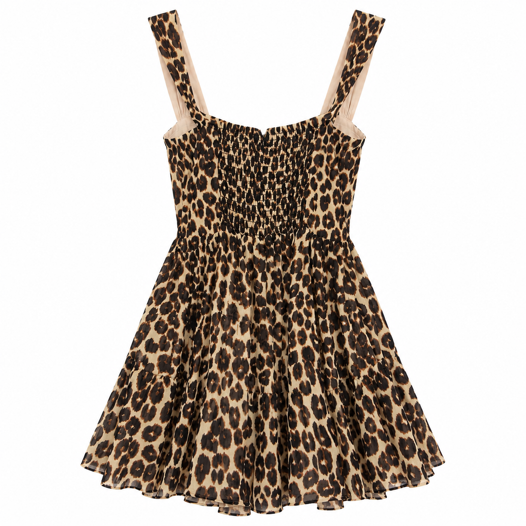 Reformation Beatrice Dress, Cougar Leopard - 8