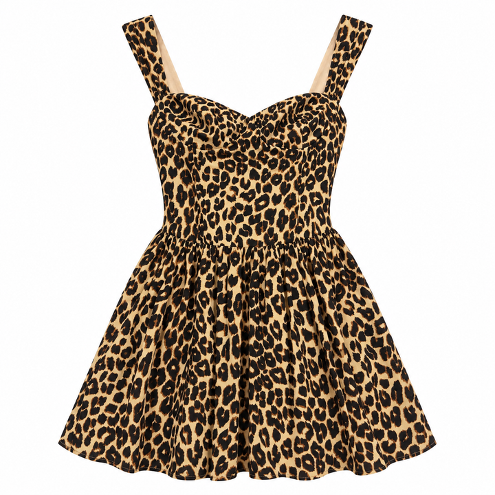 Reformation Beatrice Dress, Cougar Leopard - 8