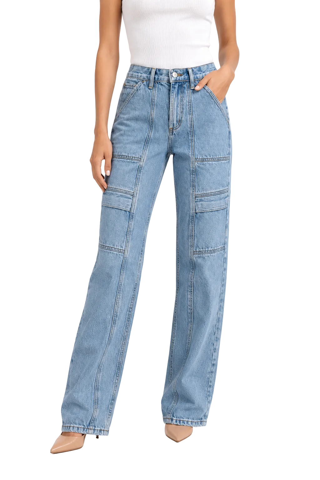 AGOLDE Cooper Cargo Jeans, Light Wash -  26