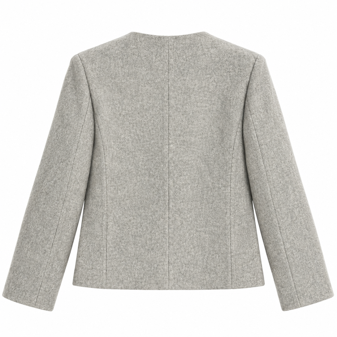 Vince Double Wool Collarless Jacket - S
