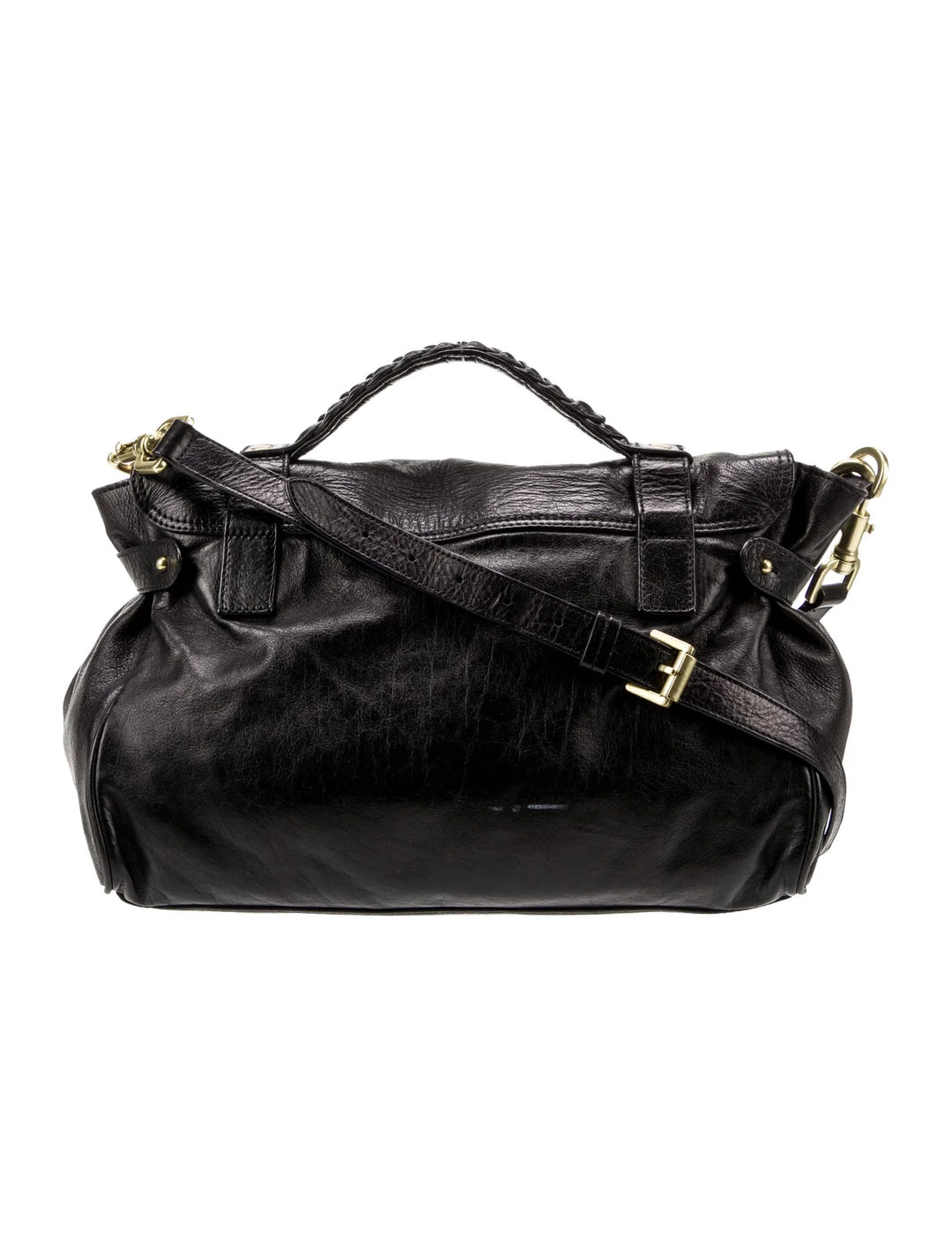 Mulberry Alexa Black Satchel Crossbody Bag