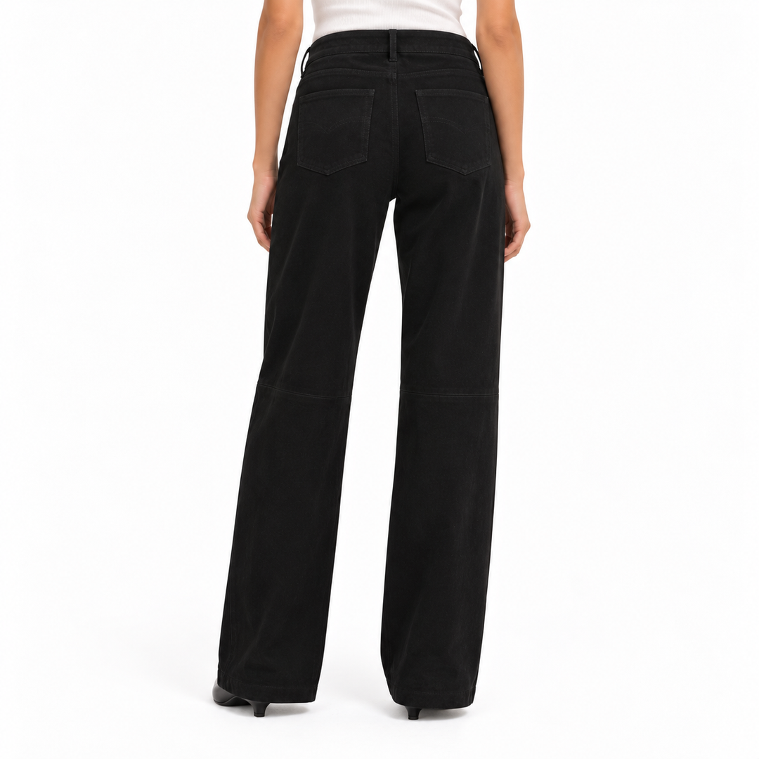 Blazé Milano Viva Paso Suede Straight-Leg Pants - 6