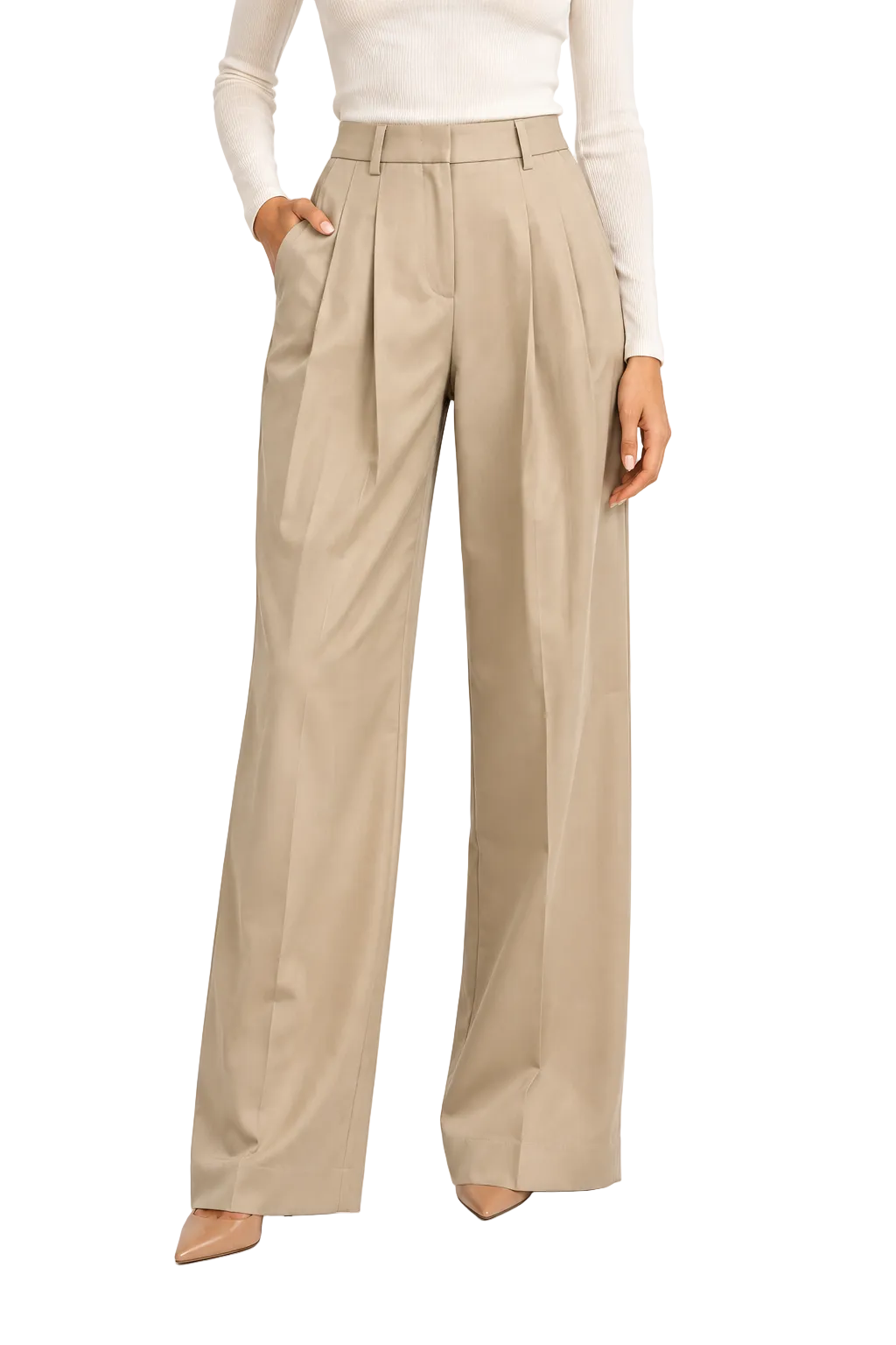 The Frankie Shop Gelso Pleated Twill Trousers - S