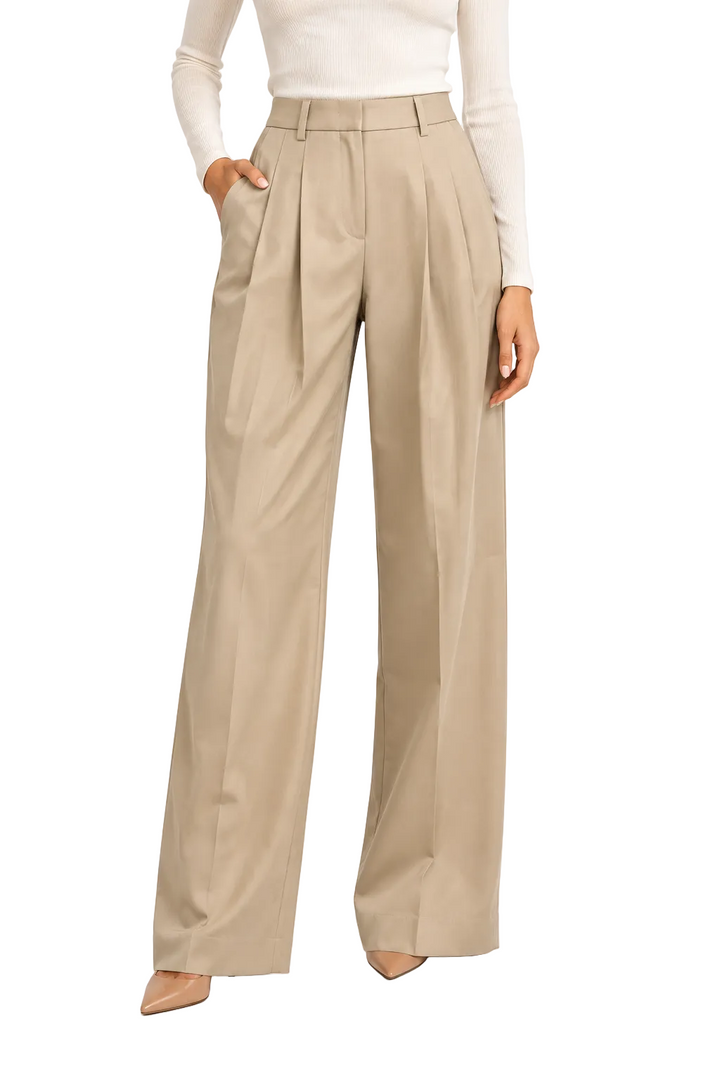 The Frankie Shop Gelso Pleated Twill Trousers - S