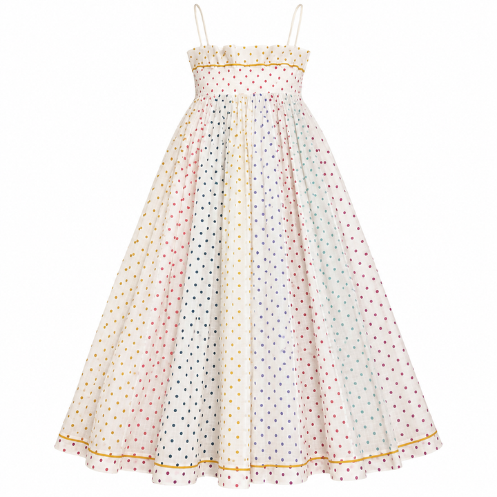 Zimmermann Bellitude Polka-Dot Cotton-Gauze Maxi Dress - XS