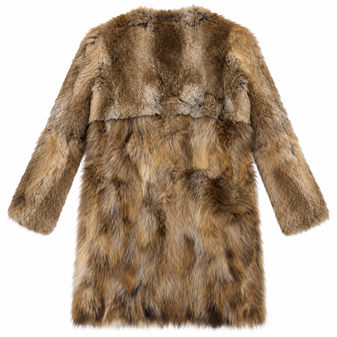 Maje Natural Rabbit Fur Long Coat - S