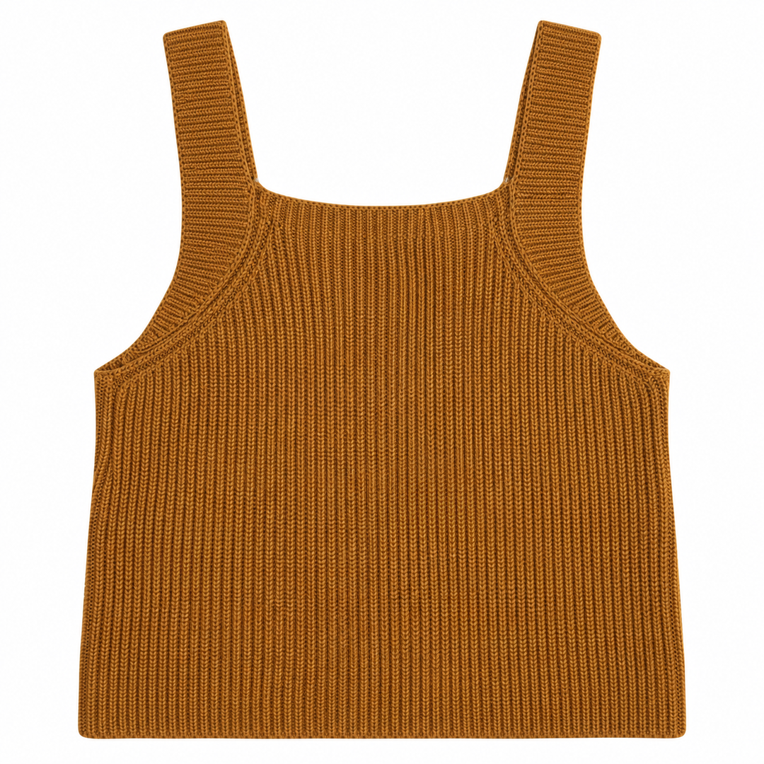 Vince Knit Square-Neck Camisole, Honey - M
