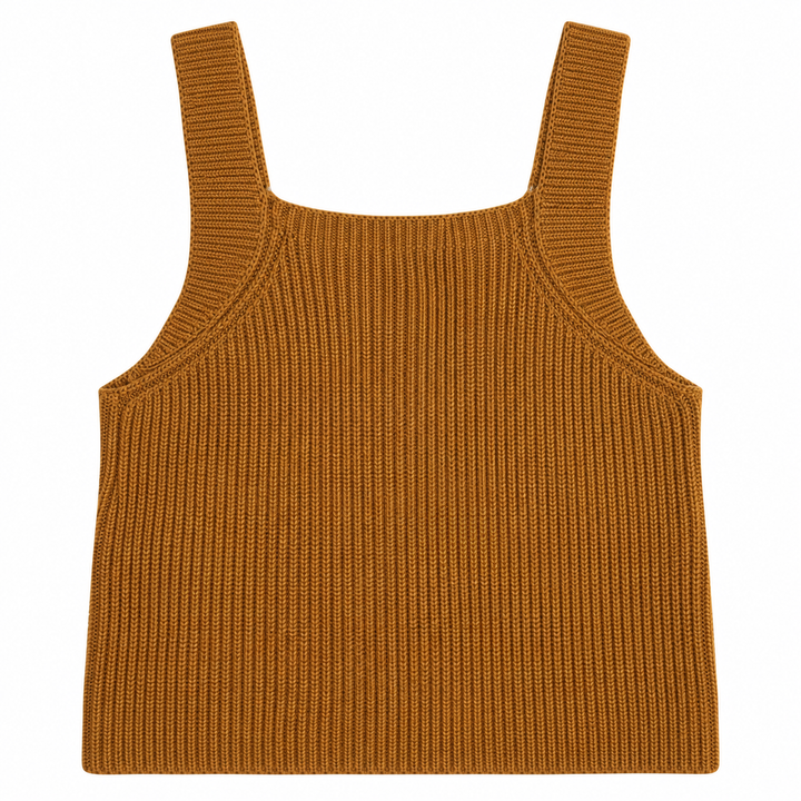 Vince Knit Square-Neck Camisole, Honey - M