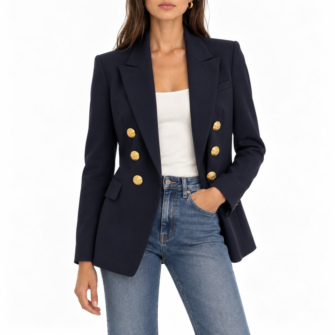 Veronica Beard Miller Dickey Jacket in Navy/Gold - 4