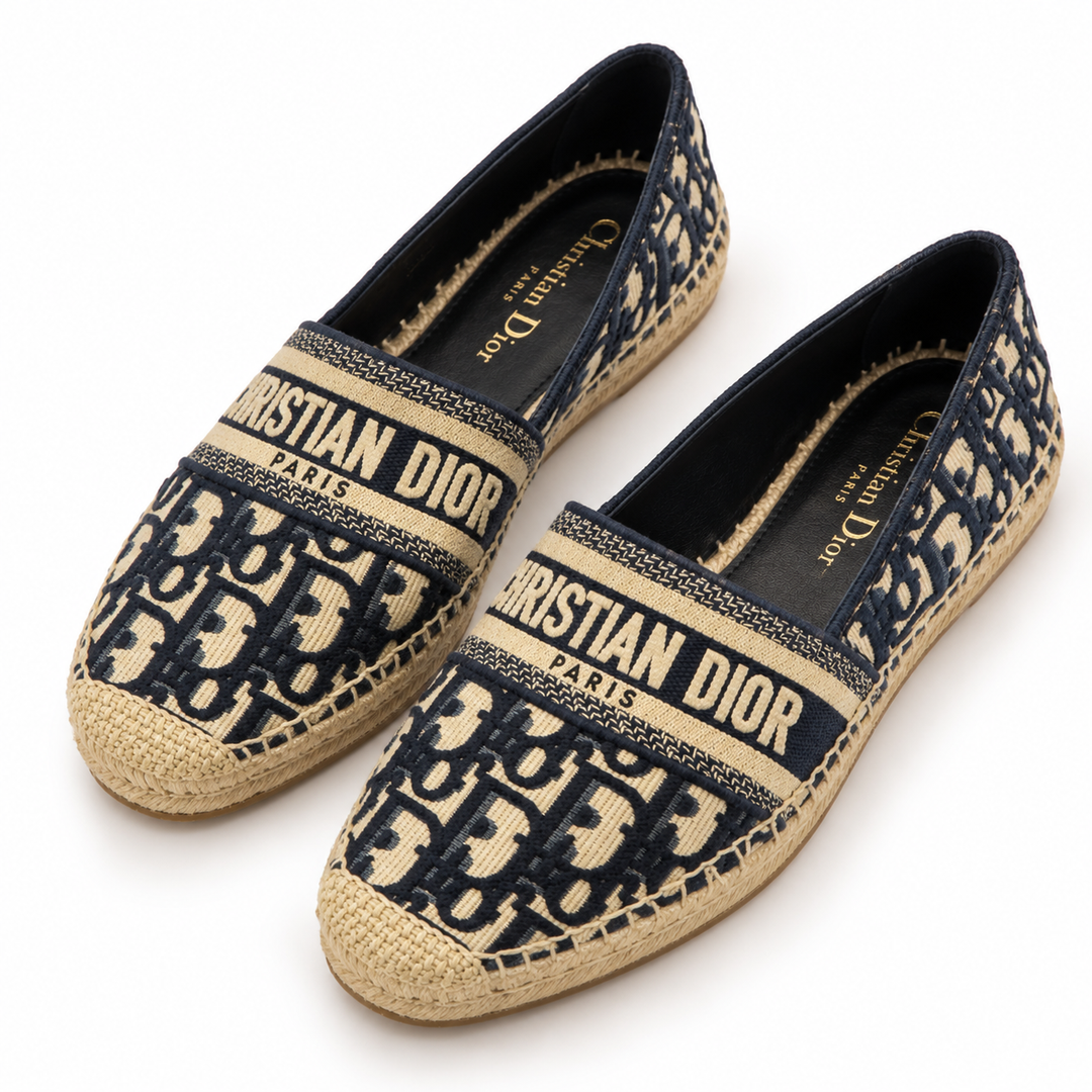 Dior Granville Dior Oblique Espadrilles, Deep Blue - 38