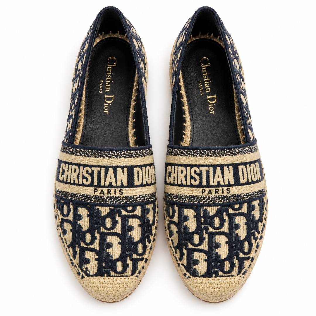 Dior Granville Dior Oblique Espadrilles, Deep Blue - 38