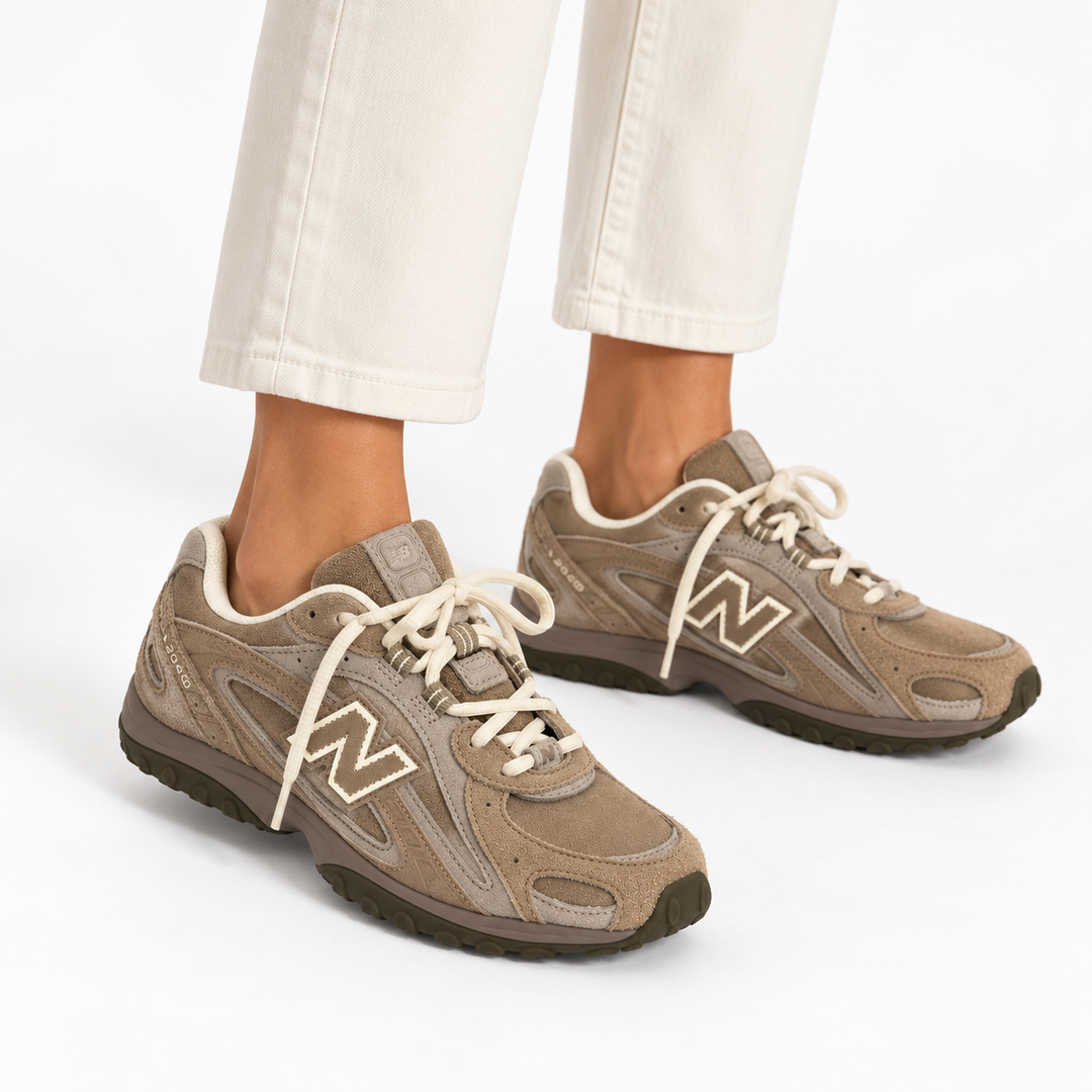 New Balance 204L Mushroom / Arid Stone Suede Sneakers - 7.5