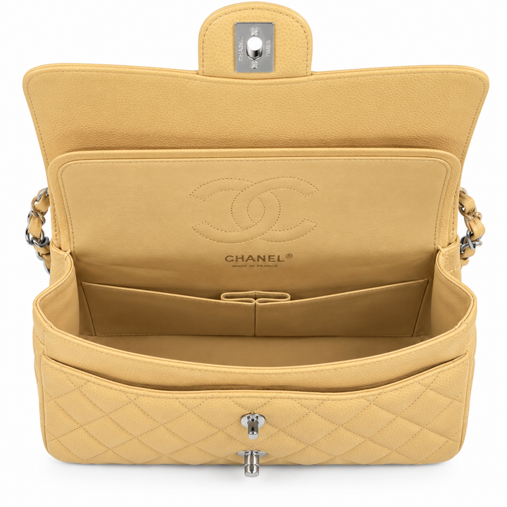 Chanel Caviar Quilted Medium Double Flap Beige