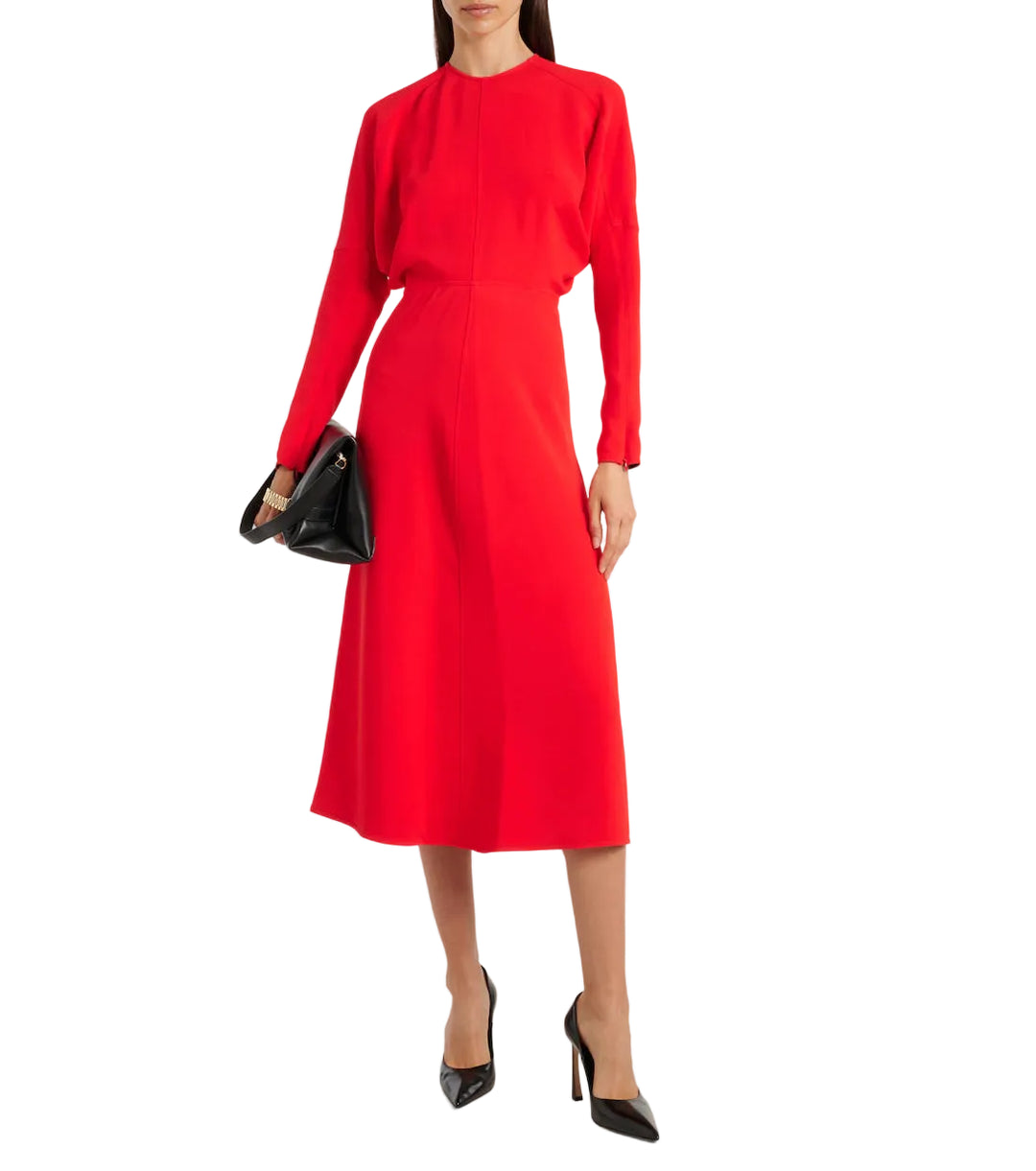 Victoria Beckham Dolman Midi Dress in Red - UK 10 / US 6