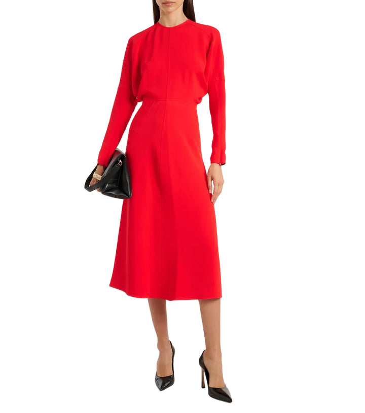 Victoria Beckham Dolman Midi Dress in Red - UK 10 / US 6