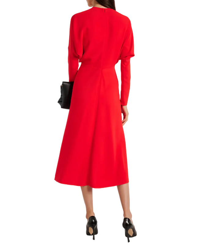 Victoria Beckham Dolman Midi Dress in Red - UK 10 / US 6