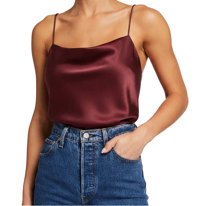 Alice & Olivia Burgundy Bodysuit- XS