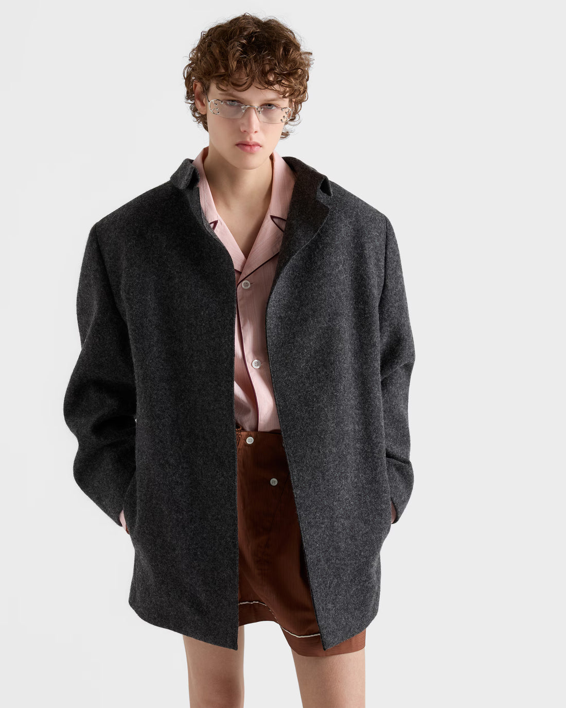 Prada Single-breasted shetland wool jacket - 36